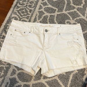 Distressed Jean shorts